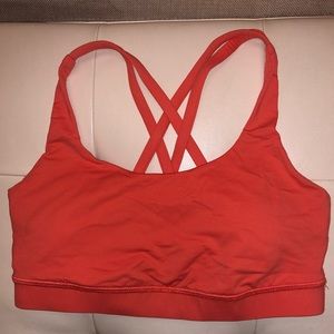 lululemon orange energy bra